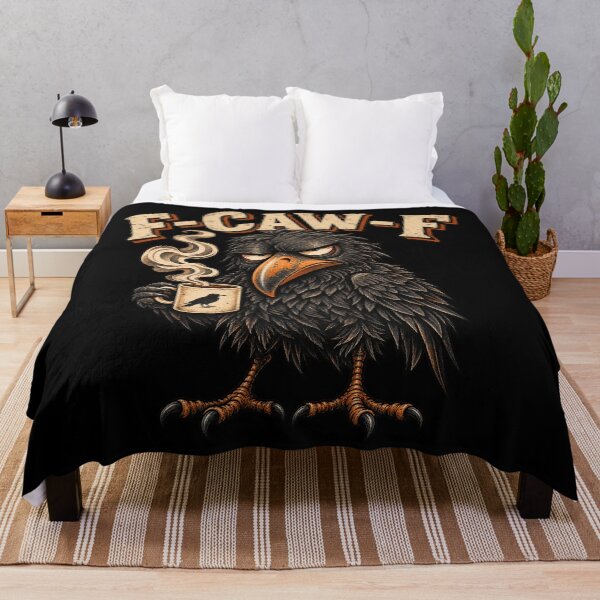 Item preview, Funny F-CAW-F Grumpy Crow Coffee Lover designed and sold by will freed18.