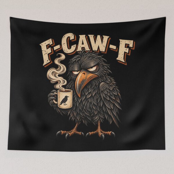 Item preview, Funny F-CAW-F Grumpy Crow Coffee Lover designed and sold by will freed18.