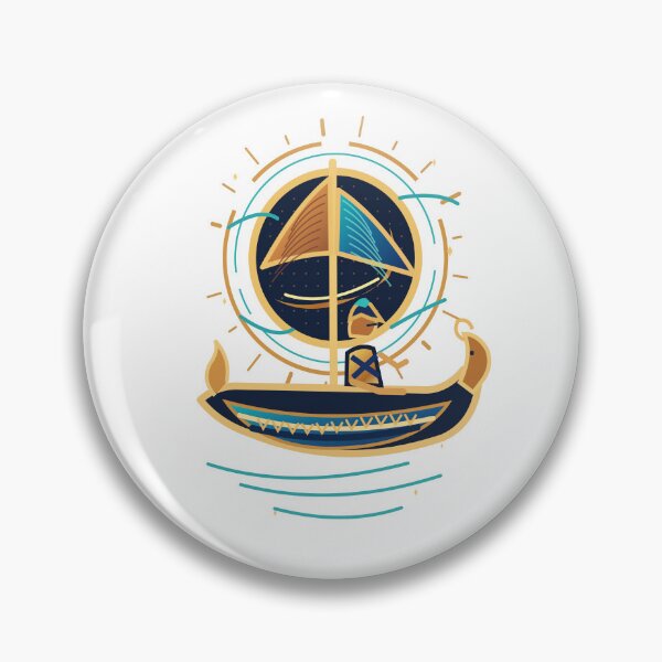 Item preview, Egyptian Solar Barque at Night | Ancient Egypt Sun Boat Art designed and sold by RAX Mirth Studio.