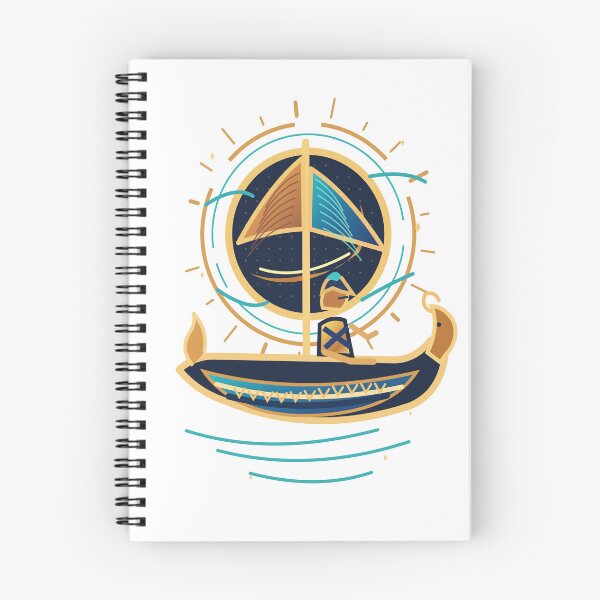 Item preview, Egyptian Solar Barque at Night | Ancient Egypt Sun Boat Art designed and sold by RAX Mirth Studio.