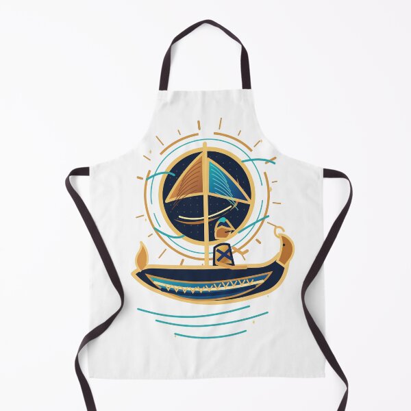 Item preview, Egyptian Solar Barque at Night | Ancient Egypt Sun Boat Art designed and sold by RAX Mirth Studio.