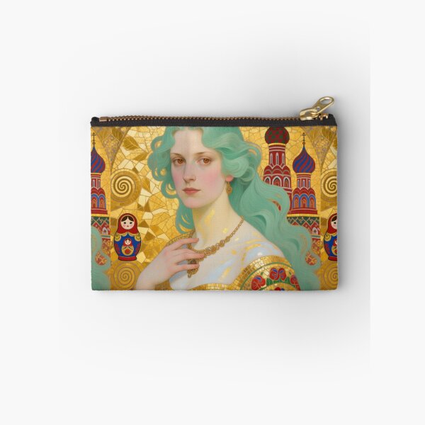 Item preview, Gustav Klimt art Nouveau style Mint Hair Russian girl with Gold designed and sold by Vintage Designs +.