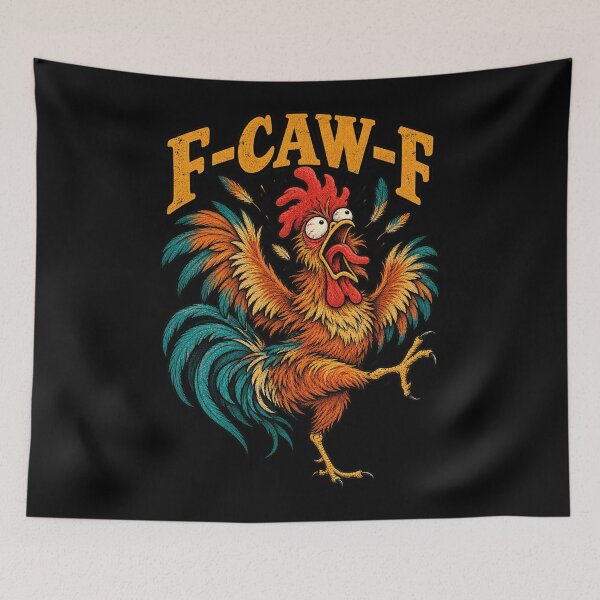Item preview, Funny F-CAW-F Crazy Rooster Vintage Chicken designed and sold by will freed18.