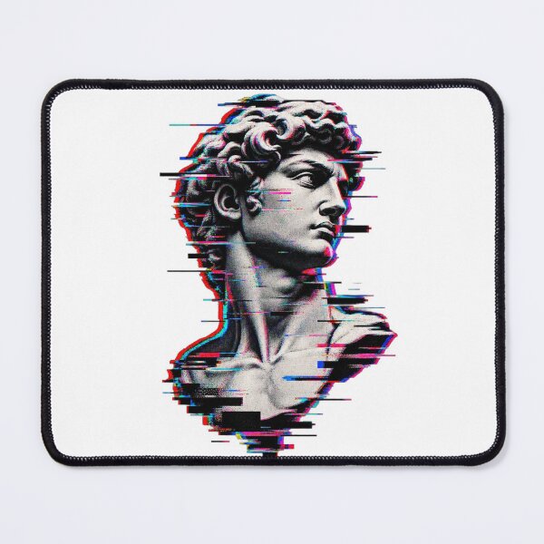 Item preview, Glitch Marble – Retro Cyberpunk Statue T-Shirt Design designed and sold by LarkLeaf.