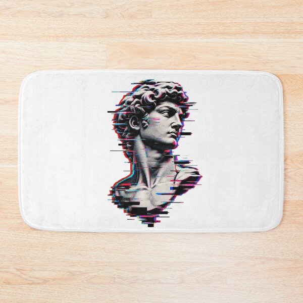 Item preview, Glitch Marble – Retro Cyberpunk Statue T-Shirt Design designed and sold by LarkLeaf.