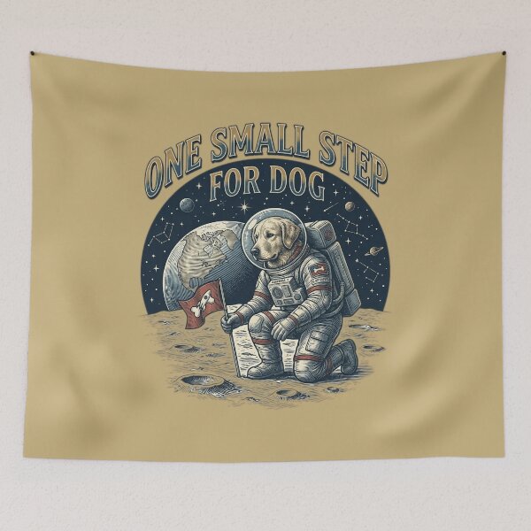 Item preview, One small step for dog, one giant leap for dog designed and sold by FurRealStudioCo.
