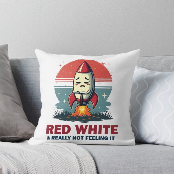 Item preview, Red White & Really Not Feeling It Funny 4th of July Retro designed and sold by EmiBarDesign.