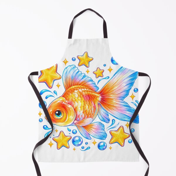 Item preview, Cute Starry Goldfish Kawaii Watercolor Fish Design designed and sold by VGAfanatic.
