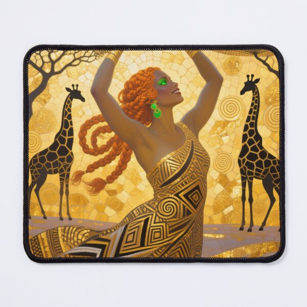 Item preview, Gustav Klimt art Nouveau style African Dancer Portrait with giraffes designed and sold by Vintage Designs +.