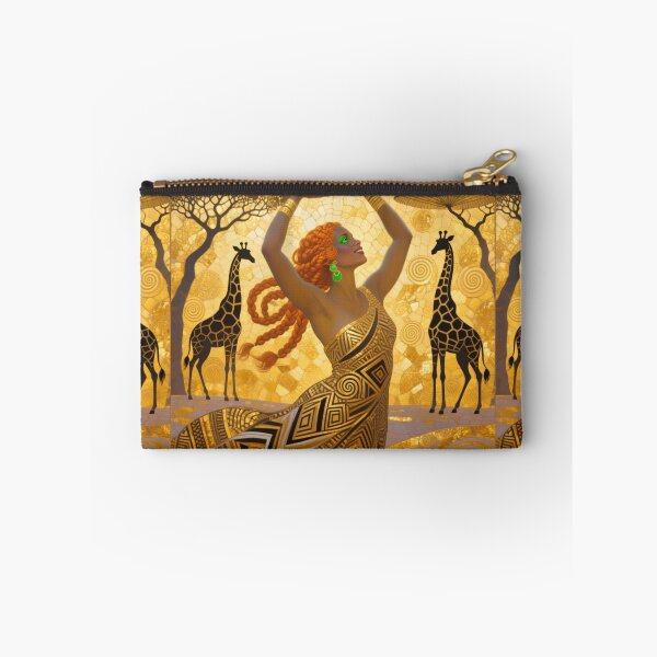 Item preview, Gustav Klimt art Nouveau style African Dancer Portrait with giraffes designed and sold by Vintage Designs +.