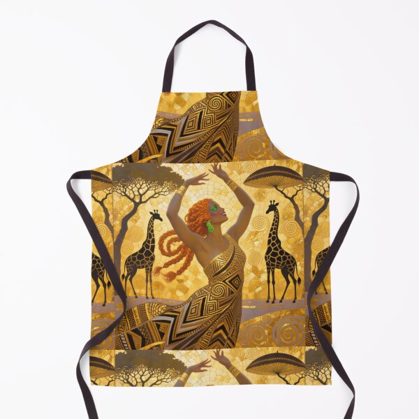 Item preview, Gustav Klimt art Nouveau style African Dancer Portrait with giraffes designed and sold by Vintage Designs +.