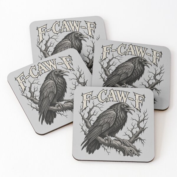 Item preview, F-CAW-F Gothic Raven Dark Humor Crow designed and sold by will freed18.