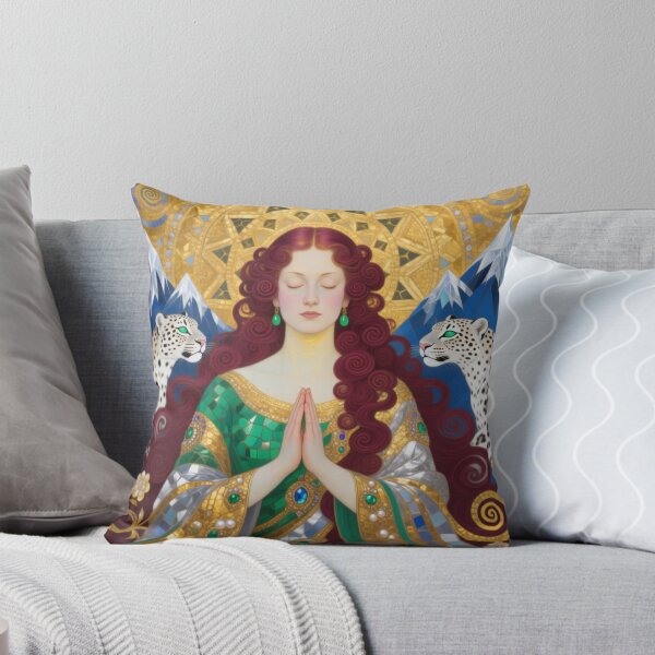 Item preview, Copy of Gustav Klimt art Nouveau style Meditation with Snow Leopards Mudra designed and sold by Vintage Designs +.