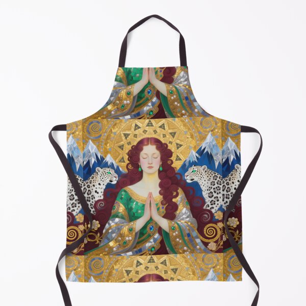 Item preview, Copy of Gustav Klimt art Nouveau style Meditation with Snow Leopards Mudra designed and sold by Vintage Designs +.