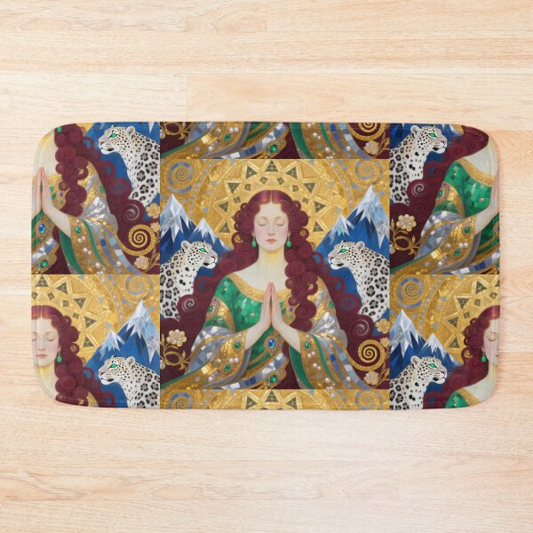 Item preview, Copy of Gustav Klimt art Nouveau style Meditation with Snow Leopards Mudra designed and sold by Vintage Designs +.