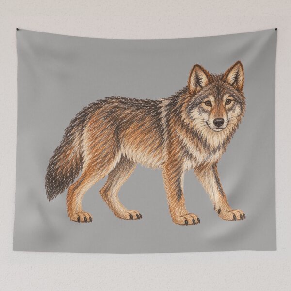 Item preview, European grey wolf – wildlife designed and sold by JOANNASKAH.