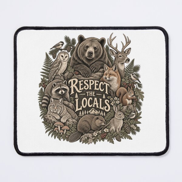 Item preview, Respect The Locals Woodland Wildlife Nature Lover designed and sold by will freed18.