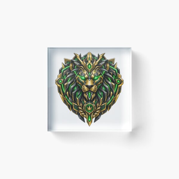 Item preview, Cyberpunk Quantum Cybercore Lion Crest Art designed and sold by RiteshCenter .