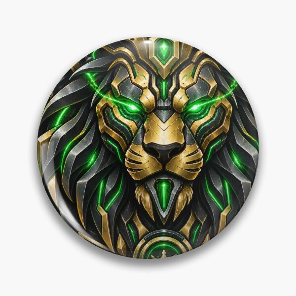 Item preview, Cyberpunk Quantum Cybercore Lion Crest Art designed and sold by RiteshCenter .