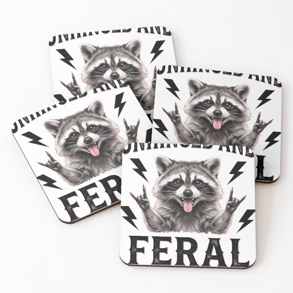 Item preview, Unhinged And Feral Raccoon Rocker Animal Lover designed and sold by ZAbiriarto.