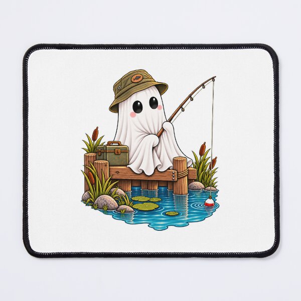 Item preview, Cute Ghost Fishing designed and sold by House Of Hauntlings.