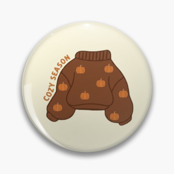 Item preview, Warm Brown Knit Sweater with Little Pumpkins Cozy Autumn Pullover designed and sold by Akira Design Store.