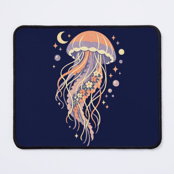 Item preview, Celestial Jellyfish – Cosmic Floral Fantasy Illustration designed and sold by Dogandesighn.