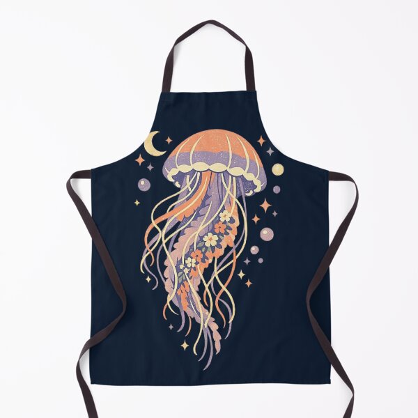 Item preview, Celestial Jellyfish – Cosmic Floral Fantasy Illustration designed and sold by Dogandesighn.