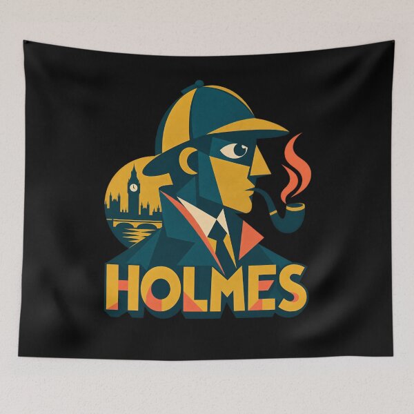 Item preview, Sherlock Holmes: Geometric London Portrait designed and sold by Fenay Designs.