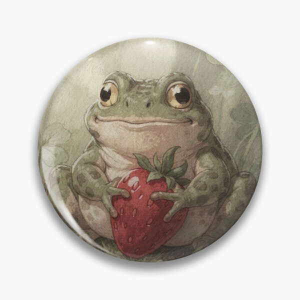 Item preview, Toad Guarding a Single Precious Strawberry designed and sold by PictorialWhimsy.