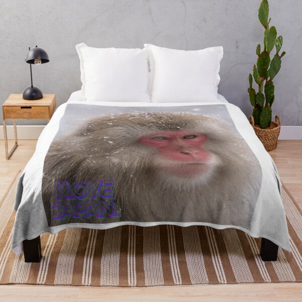 Item preview, I Love Japan - Bold Purple Retro | Snow Monkey Winter Scene | Japanese Design designed and sold by JapanMemoir.