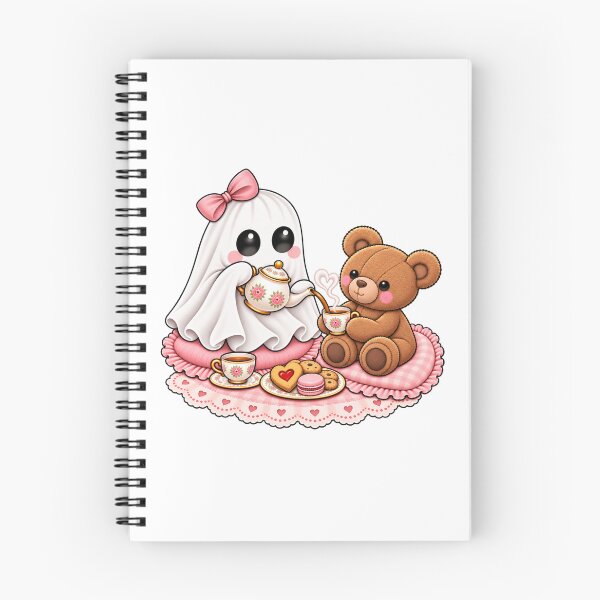 Item preview, Cute Ghost & Teddy Bear Tea Party designed and sold by House Of Hauntlings.