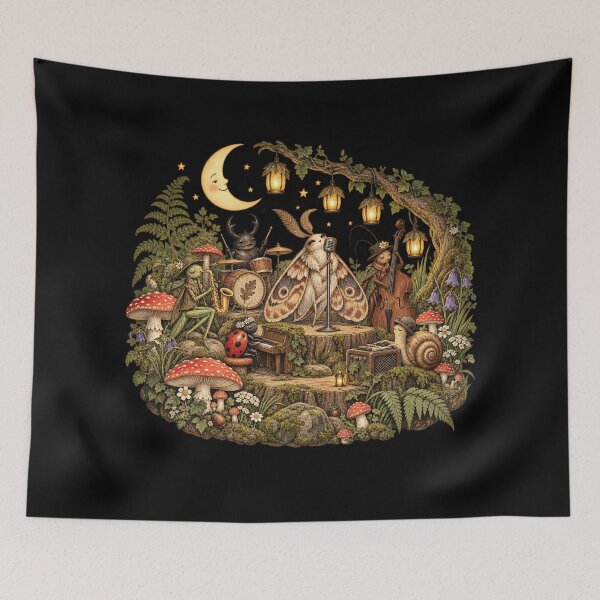Item preview, Enchanted Forest Bug Band Whimsical Woodland Jazz designed and sold by will freed18.