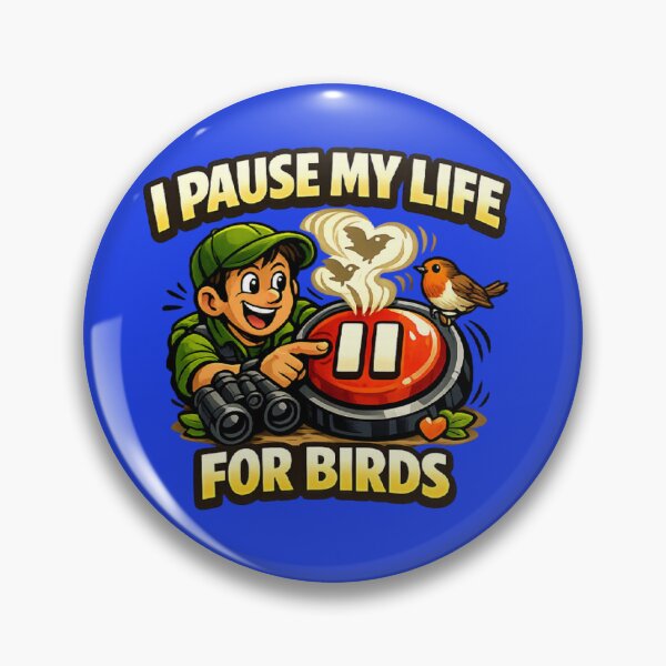 Item preview, I Pause My Life For Birds – Birdwatcher Cartoon Design designed and sold by stevenwoodcock.
