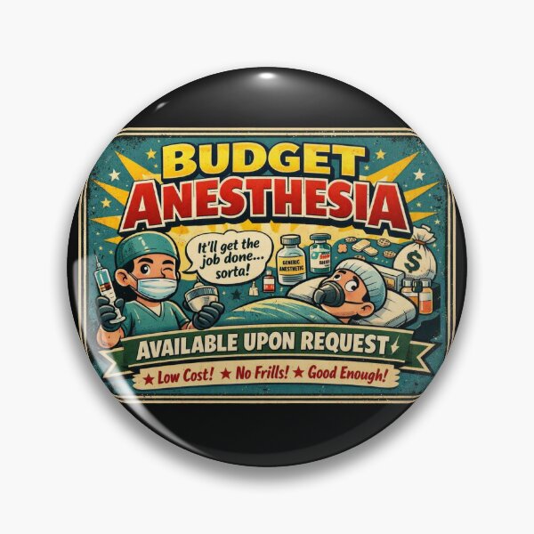 Item preview, Budget Anesthesia – Available Upon Request | Funny Retro Medical Design designed and sold by Timeless Junction.