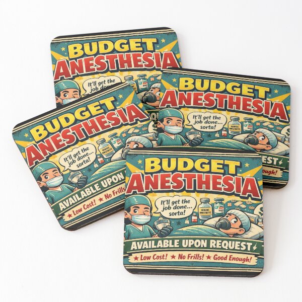 Item preview, Budget Anesthesia – Available Upon Request | Funny Retro Medical Design designed and sold by Timeless Junction.