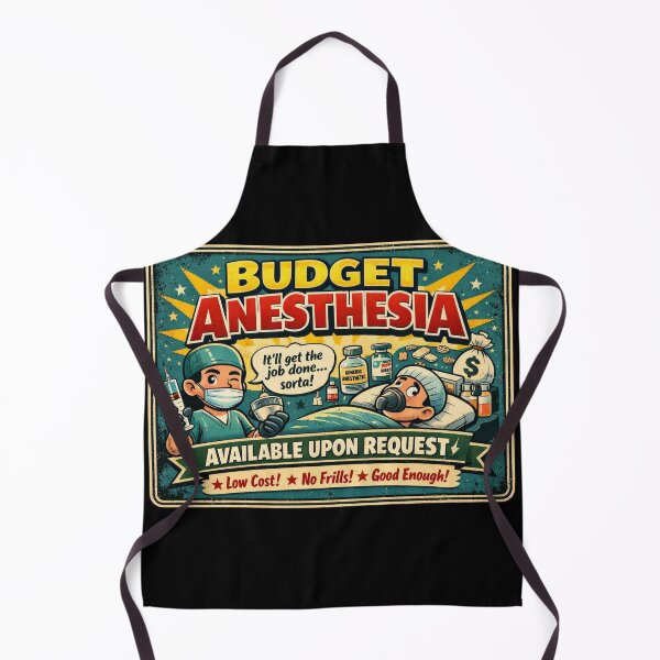 Item preview, Budget Anesthesia – Available Upon Request | Funny Retro Medical Design designed and sold by Timeless Junction.