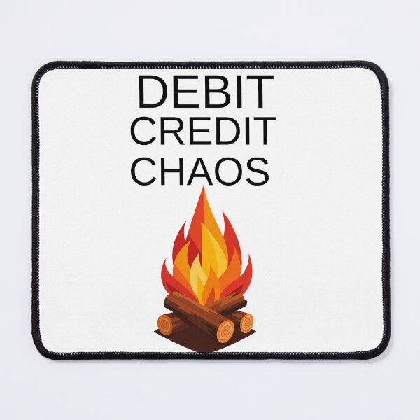 Item preview, Debit Credit Chaos Funny Accountant Gift designed and sold by CreativeOlga.