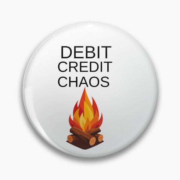 Item preview, Debit Credit Chaos Funny Accountant Gift designed and sold by CreativeOlga.