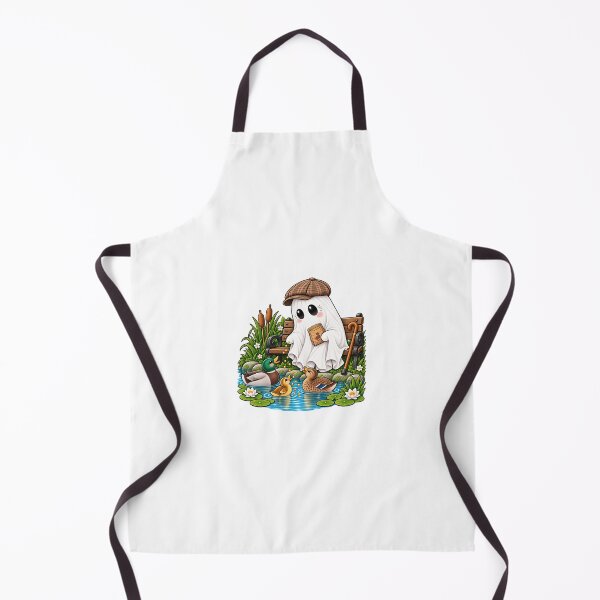 Item preview, Cute Grandpa Ghost Feeding Ducks designed and sold by House Of Hauntlings.