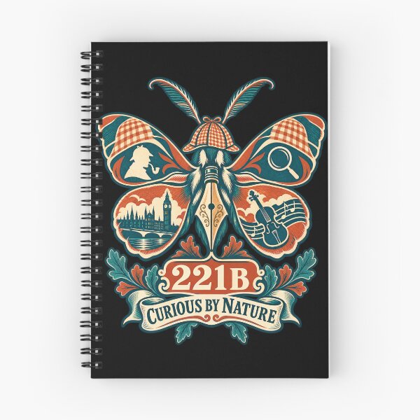 Item preview, Sherlock Holmes: 221B Curious by Nature Moth designed and sold by Fenay Designs.