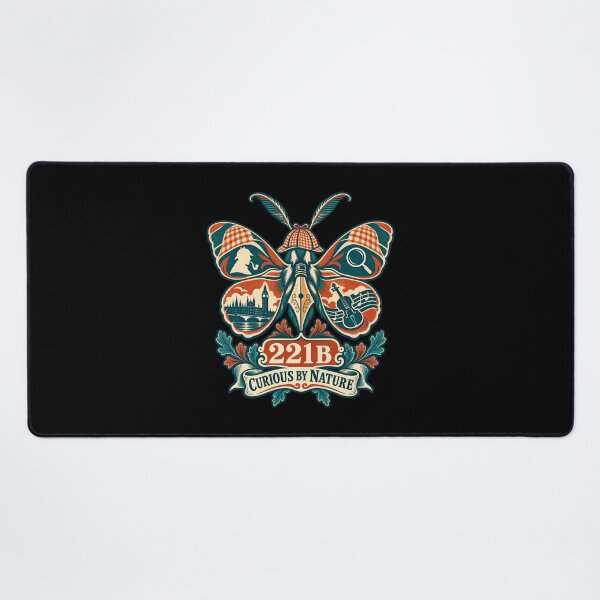 Item preview, Sherlock Holmes: 221B Curious by Nature Moth designed and sold by Fenay Designs.
