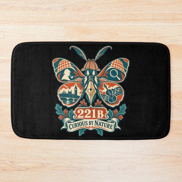 Item preview, Sherlock Holmes: 221B Curious by Nature Moth designed and sold by Fenay Designs.