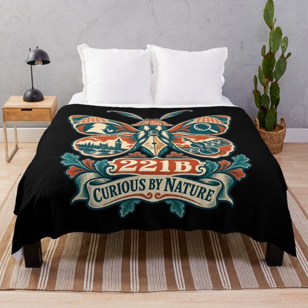 Item preview, Sherlock Holmes: 221B Curious by Nature Moth designed and sold by Fenay Designs.