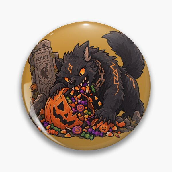 Item preview, Fenrir Eating Halloween Candy – Norse Mythology Halloween designed and sold by MythoWorldddd.