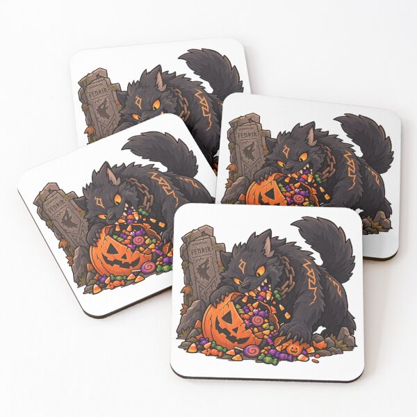 Item preview, Fenrir Eating Halloween Candy – Norse Mythology Halloween designed and sold by MythoWorldddd.