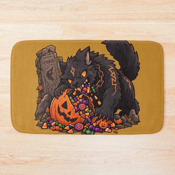 Item preview, Fenrir Eating Halloween Candy – Norse Mythology Halloween designed and sold by MythoWorldddd.
