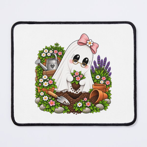 Item preview, Cute Grandma Ghost Gardening designed and sold by House Of Hauntlings.