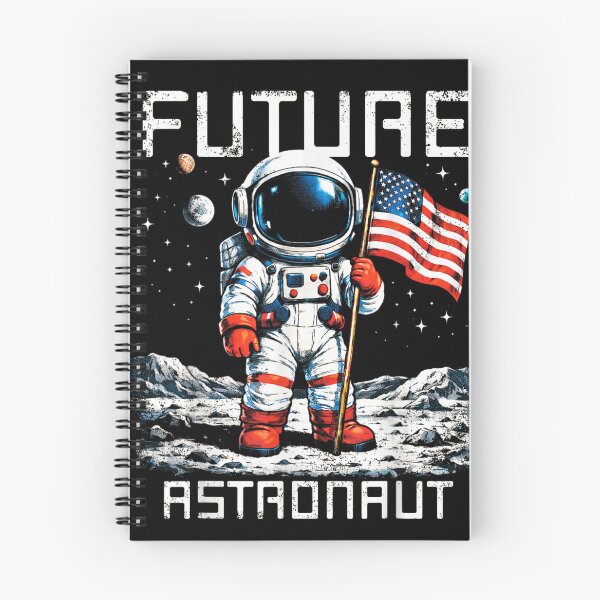 Item preview, Future Astronaut On The Moon Astronomy Outer Space USA Flag designed and sold by Crookedorbit ⭐⭐⭐⭐⭐ .