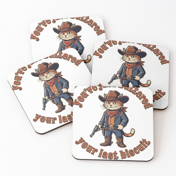 Item preview, You've Just Buttered Your Last Biscuit Cowboy Cat Western Feline Humor designed and sold by ZAbiriarto.
